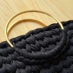 LAILI STUDIO anse anneau doré sur sac en crochet